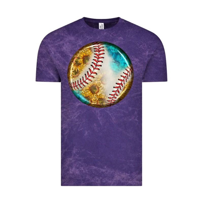 Baseball With Sunflower Round Earrings Vintage Tee by BundleAndBundleShop | Teevron