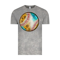 Cloud Rock baseball with sunflower round earrings Vintage Tee - BundleAndBundleShop