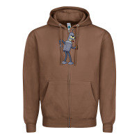 Chestnut futurama bender Zipper Hoodie - linhVisuals