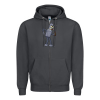 Smoke futurama bender Zipper Hoodie - linhVisuals