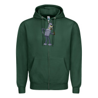 Sports Green futurama bender Zipper Hoodie - linhVisuals