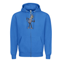 True Royal futurama bender Zipper Hoodie - linhVisuals