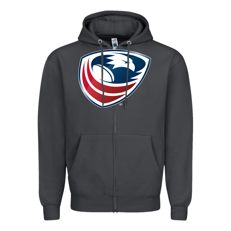 Usa Rugby Zipper Hoodie by linhVisuals | Teevron