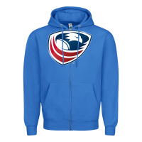 True Royal usa rugby Zipper Hoodie - linhVisuals