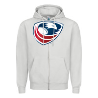 Dove Grey usa rugby Zipper Hoodie - linhVisuals