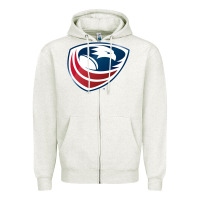 Oatmeal Heather usa rugby Zipper Hoodie - linhVisuals
