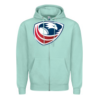 Seafoam usa rugby Zipper Hoodie - linhVisuals