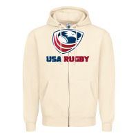 Sandshell usa rugby Zipper Hoodie - linhVisuals