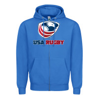 True Royal usa rugby Zipper Hoodie - linhVisuals