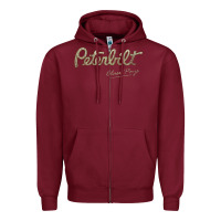 Burgundy peterbilt class pays   trucker quote Zipper Hoodie - linhVisuals