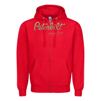Red peterbilt class pays   trucker quote Zipper Hoodie - linhVisuals