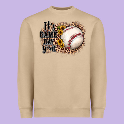 It's Game Day Y'all Baseball Heavyweight Sweatshirt Designed By Jahusdesignshop