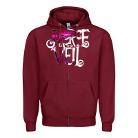 Burgundy pierce the veil black Zipper Hoodie - linhVisuals