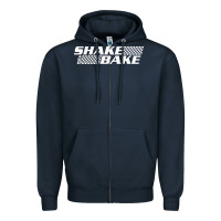 Navy shake and bake Zipper Hoodie - linhVisuals