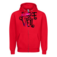 Red pierce the veil twhite Zipper Hoodie - linhVisuals
