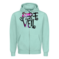 Seafoam pierce the veil twhite Zipper Hoodie - linhVisuals