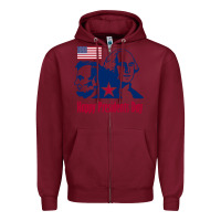 Burgundy presidents day Zipper Hoodie - linhVisuals