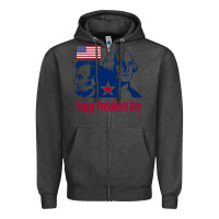 Charcoal Heather presidents day Zipper Hoodie - linhVisuals