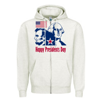 Oatmeal Heather presidents day Zipper Hoodie - linhVisuals