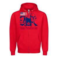 Red presidents day Zipper Hoodie - linhVisuals
