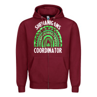 Burgundy shenanigans t  shirt shenanigans coordinator t  shirt Zipper Hoodie - linhVisuals