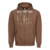 Chestnut size matters Zipper Hoodie - linhVisuals