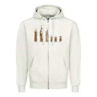 Oatmeal Heather size matters Zipper Hoodie - linhVisuals