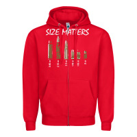 Red size matters Zipper Hoodie - linhVisuals