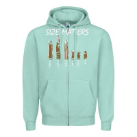 Seafoam size matters Zipper Hoodie - linhVisuals