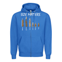 True Royal size matters Zipper Hoodie - linhVisuals