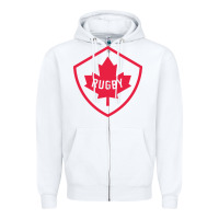 White rugby canada Zipper Hoodie - linhVisuals