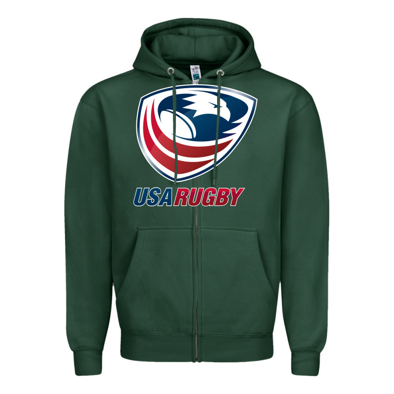 Usa Rugby Zipper Hoodie by linhVisuals | Teevron