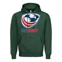 Sports Green usa rugby Zipper Hoodie - linhVisuals