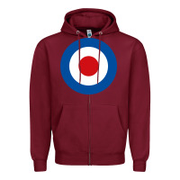 Burgundy suitable-the-who-target-worn Zipper Hoodie - linhVisuals