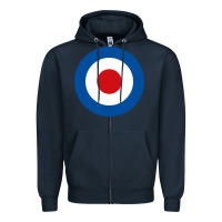 Navy suitable-the-who-target-worn Zipper Hoodie - linhVisuals