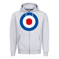Heather Grey suitable-the-who-target-worn Zipper Hoodie - linhVisuals