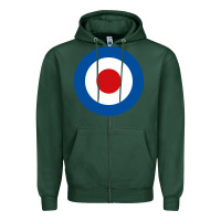 Sports Green suitable-the-who-target-worn Zipper Hoodie - linhVisuals