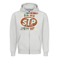 Dove Grey stp    nostalgia drag racing Zipper Hoodie - linhVisuals