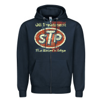 Navy stp    nostalgia drag racing Zipper Hoodie - linhVisuals