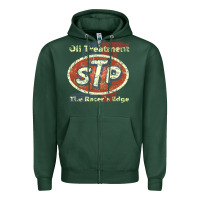 Sports Green stp    nostalgia drag racing Zipper Hoodie - linhVisuals