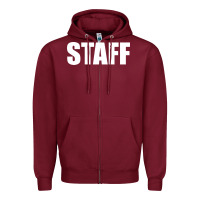 Burgundy staff Zipper Hoodie - linhVisuals