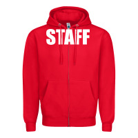 Red staff Zipper Hoodie - linhVisuals