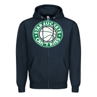 Navy starbuckets can't Zipper Hoodie - linhVisuals