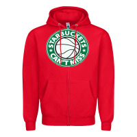 Red starbuckets can't Zipper Hoodie - linhVisuals