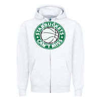 White starbuckets can't Zipper Hoodie - linhVisuals