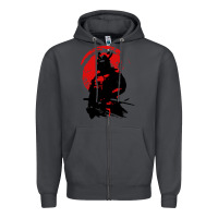Smoke samurai warrior Zipper Hoodie - linhVisuals