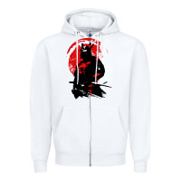 White samurai warrior Zipper Hoodie - linhVisuals