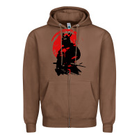 Chestnut samurai warrior Zipper Hoodie - linhVisuals