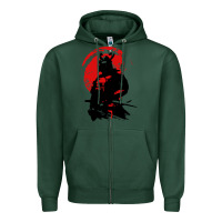 Sports Green samurai warrior Zipper Hoodie - linhVisuals