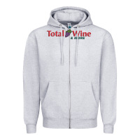 Heather Grey total and wine & more   wine drinker Zipper Hoodie - linhVisuals